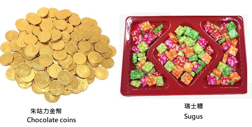 瑞士糖和朱古力金幣