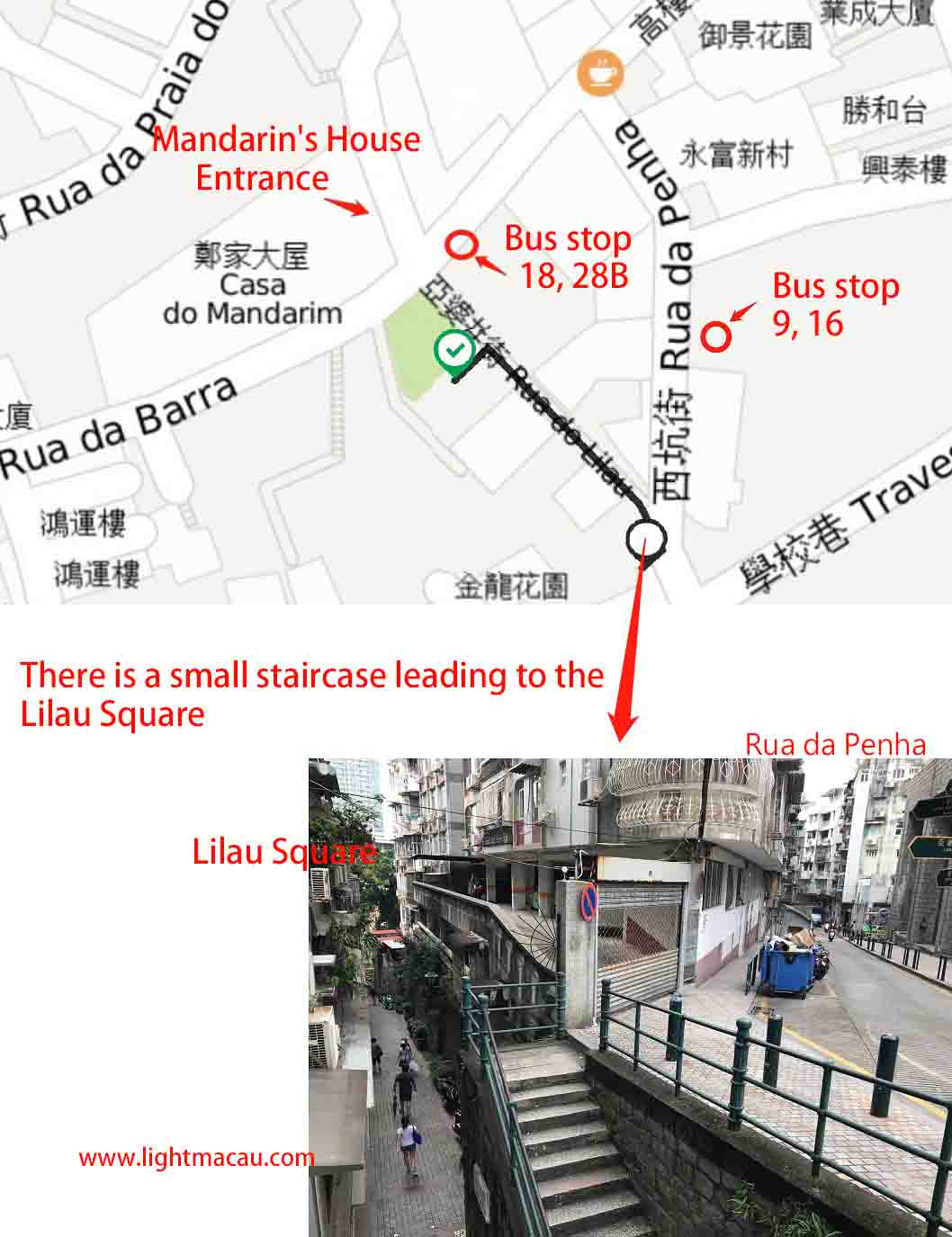 Lilau Square and Mandarin's House Map