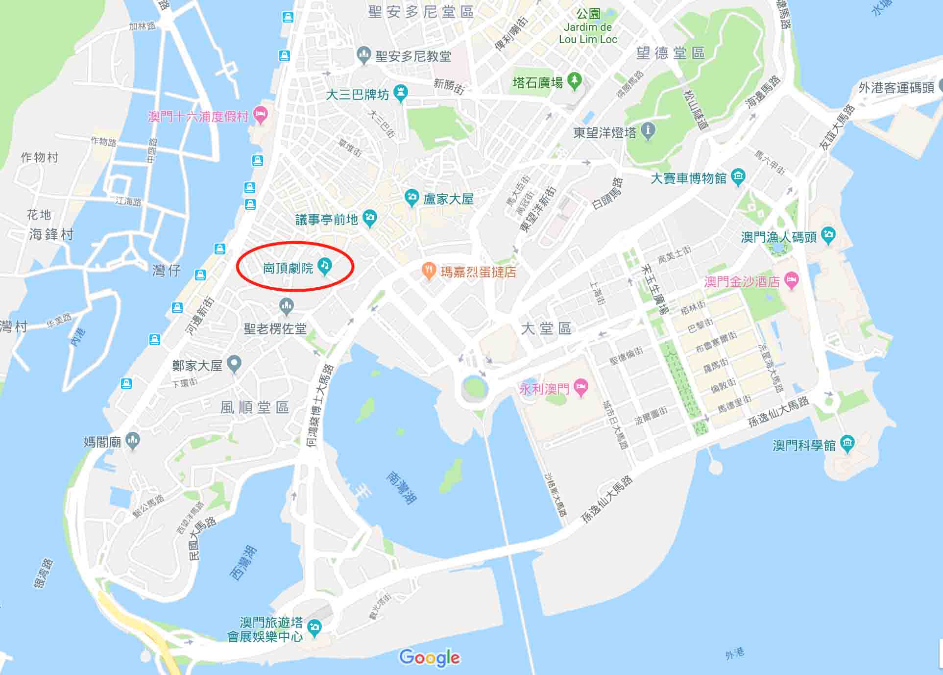 岗顶剧院在那里